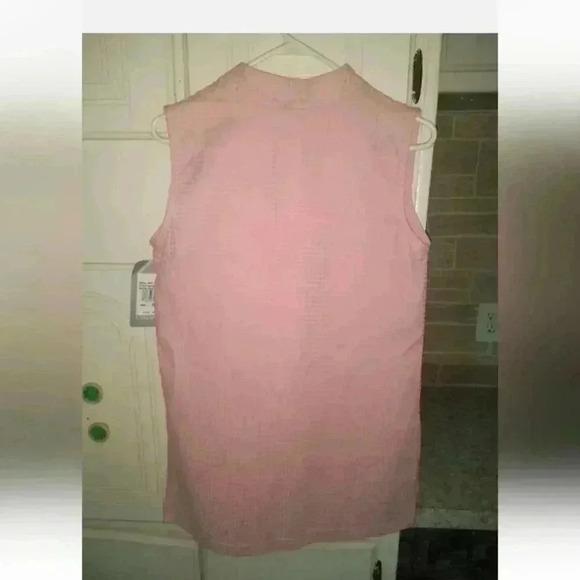 NWT Women's Copacabana Petal Pink Sleeveless Cover Blouse Size S Style #54077 - Picture 6 of 6